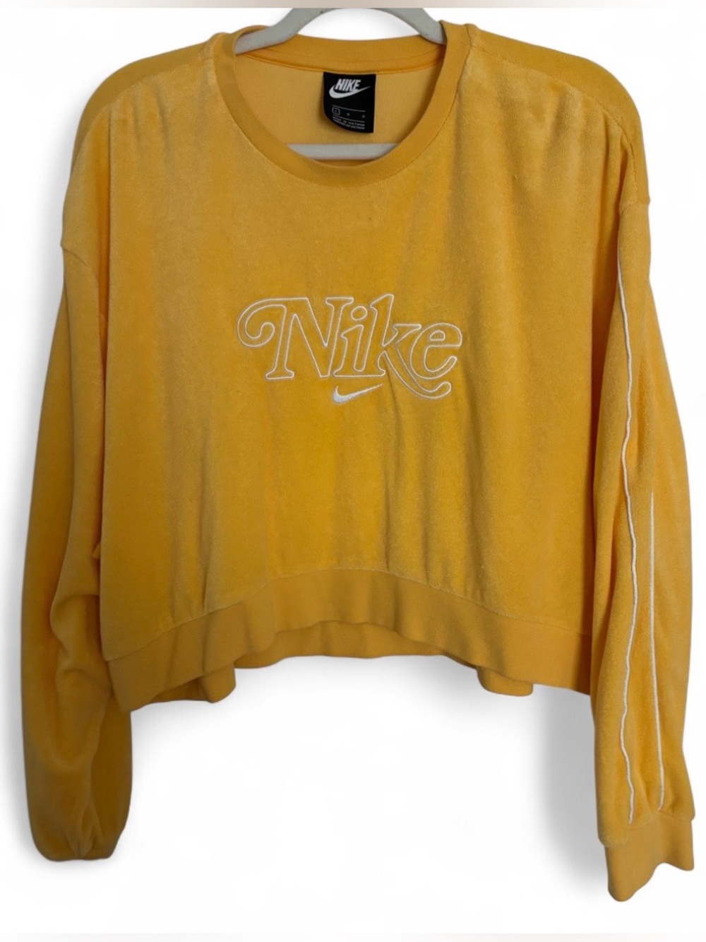 Nike Retro Femme Terry Cropped Crew Sweatshirt Large